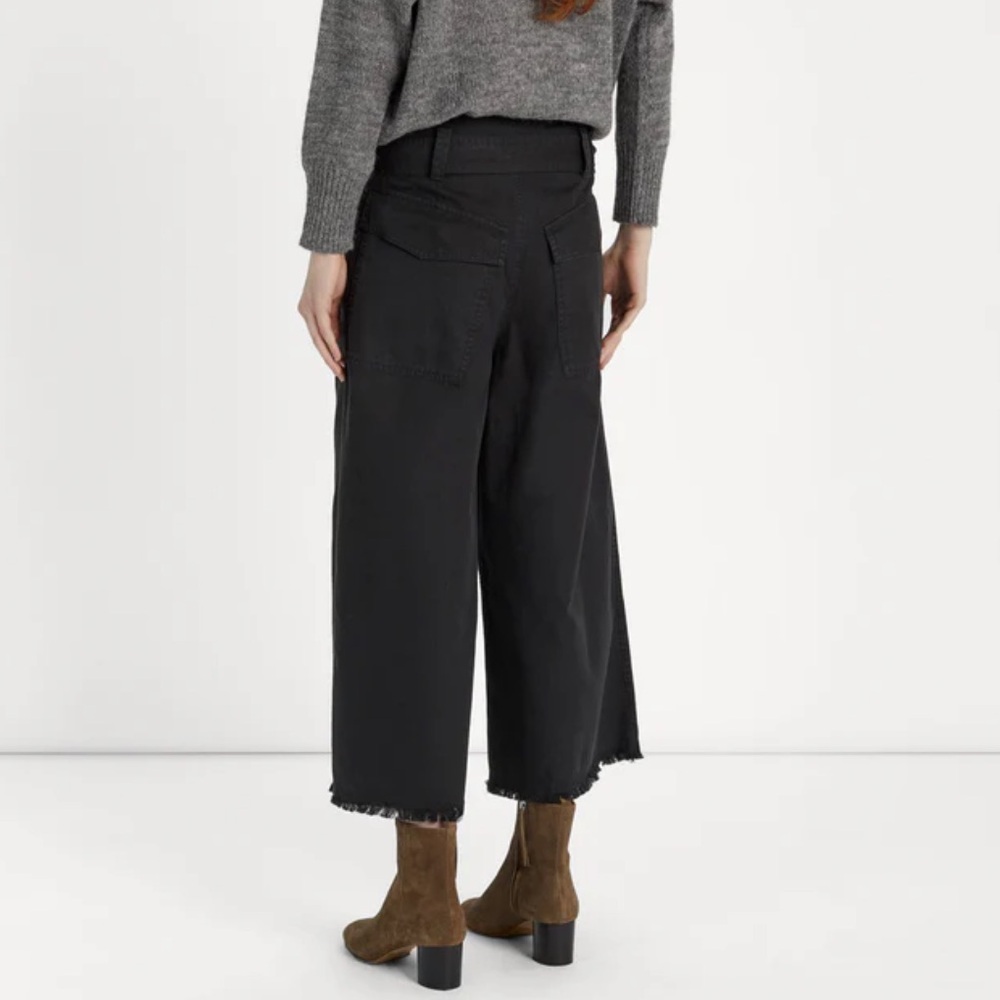 Isabel Marant Black Cropped Wide-Leg Pants - Picture 3 of 14